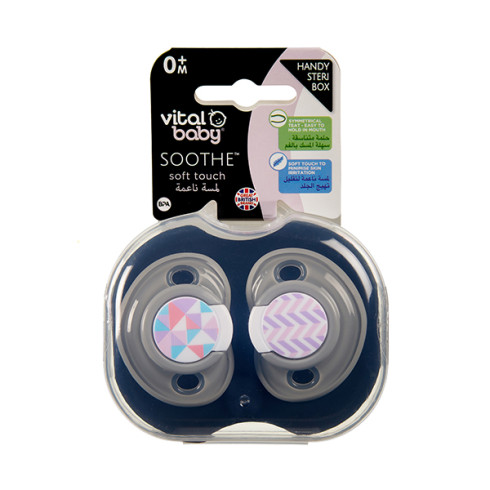 Vital baby SOOTHE Soft Touch Soothers 0-6m – Girl